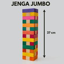 Kit de 3 Jengas de Madera – Mediano, Grande y Jumbo | Juego Educativo y Familiar - Multicolor - Ver 4
