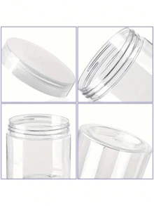 1/2/3/5/6 Packung 120ml klare Plastikdosen mit Deckeln, Weithaltige nachfüllbare Aufbewahrungsbehälter, leere runde Behälter für Süßigkeiten, Perlen, Lotion, Schleim Herstellung und Lebensmittelaufbewahrung