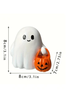 1pc Cute Resin Smiling Pumpkin Decor - Charming Resin Halloween Statue Desktop Ornament, Suitable For Spooky Autumn Decor, Perfect For Halloween Witch Theme, Halloween Decoration, Seasonal Display, Whimsical Design