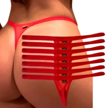 Micro Thong Panty Kit Provocative Thin Strap Does Not Mark On Clothing - Đỏ - Xem 2