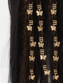 15 piezas de Scrunchies para el cabello con mariposas y borlas tejidas, pulsera de cabello de aleación ajustable para mujeres, adecuada para uso diario