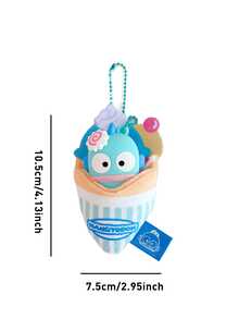 Sanrio Series Dilicious Crepe Series Keychains, Detachable Character Figurines (My Melody/Kuromi/Cinnamoroll/Pochacco/Hangyodon), Kawaii Dessert-Inspired Crepe-Shaped Bag Charm, Cute Cartoon Merced Pendant, Soft Plushapet, for Softkift, Softu Pluss, Softn Plushet, Soft Plushetn, Softu Plus S for Daily Bag Decoration, Birthday/Holiday Presents & Kawaii Aesthetic Accessorizing - 彩色 - 查看 12