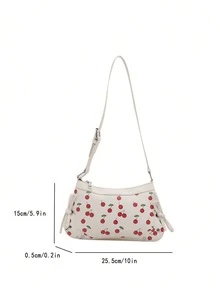 Túi đeo vai nữ kiểu vintage mới, khóa kéo, nhỏ gọn và nhẹ, phù hợp cho nữ giới, học sinh và nhân viên văn phòng khi đi làm và sử dụng hàng ngày, thích hợp cho mùa thu/đông. - trắng - Xem 7