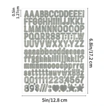 10pcs 0.5 Inch English Letter Stickers, Gold & Silver, Suitable For Scrapbooking, Cards, Small Decorations
