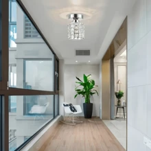 1pc Crystal Ceiling Light, Nordic Minimalist Luxury, Suitable For Foyer, Staircase, Corridor, Balcony, Living Room, Bedroom Lighting, Easy Installation, Decor (Bulb Not Included) - Multicolor - View 4