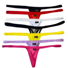 Micro Thong Panty Kit Provocative Thin Strap Does Not Mark On Clothing - Nhiều màu - Xem 4