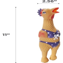 Outward Hound By Charming Pet Squawkers Earl Latex Squeaky Rubber Chicken Dog Toy, Funny Interactive Holiday Toy For Dogs, Large Size - 顏色D - 查看 6
