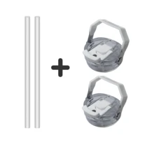 30盎司双盖车载杯，大容量塑料杯，带防漏密封盖，便携式保温水瓶盖 - 彩色 - 查看 16