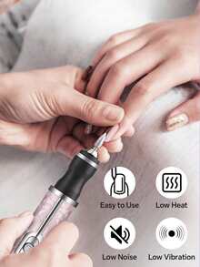 電動 USB 磨甲機－多功能凝膠美甲修整套組，適用於修剪指甲、修剪腳甲與拋光，便攜式美甲工具，附多款配件，USB 充電，美甲配件，適合居家沙龍，女士禮物 - 彩色 - 查看 5