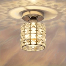 1pc Crystal Ceiling Light, Nordic Minimalist Luxury, Suitable For Foyer, Staircase, Corridor, Balcony, Living Room, Bedroom Lighting, Easy Installation, Decor (Bulb Not Included) - Multicolor - View 1