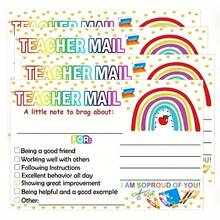 50pcs/100pcs Positive Reinforcement Notes - Positive Reinforcement Notes, Frameless Design With Encouraging Messages And Stamp Illustrations, Ideal For Elementary School Classroom Rewards And Communication, Teacher Classroom Decor