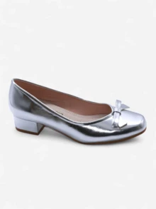 Square Toe Comfortable Casual High Heel Women Shoes, Suitable For All Seasons - Silver - View 5