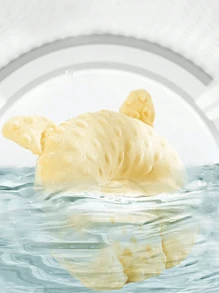 Comfortable U-Shaped Cartoon Design Small Dog Sleeping Mat - Warm Deep Sleep Accessory, Polyester Fleece, Solid Pattern, Oval Shape