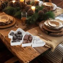1 Stück Weihnachtsbaum-förmiger Teller Appetizer Tablett Unterteilung Tablett Snack Servierplatte Obst Süßigkeiten Nüsse Dessert Behälter Speiseplatte, geeignet für Feiertagsparty Dekoration Weihnachten Weihnachtsdekorationen Weihnachtspyjamas Weihnachtsgeschenke Weihnachtsdekoration