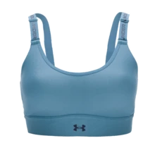 Under Armour 女款運動內衣 UA Infinity Mid 2.0 Bra-BLU 健身訓練Bra瑜珈普拉提訓練胸罩 1384123-418 - 密西西比藍 - 查看 1
