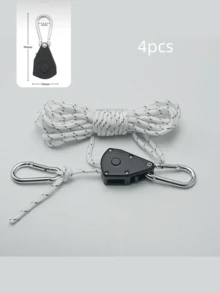 Mehrere Stücke hochsichtbare reflektierende Camping-Seile - strapazierfähige wetterfeste Polyester-Zeltleinen, Outdoor-Wäscheleine, Hundeleine, geeignet für Outdoor-Abenteuer, Wandern und Camping-Zubehör, verstärkte Nähte für sichere Befestigung, leicht und verstellbar, verstärkte Spanngurte, Must-Have für Abenteuerliebhaber