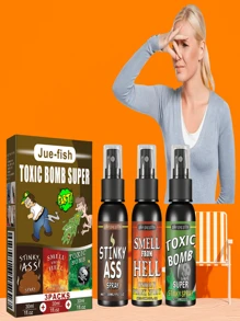 Multi-Scent Fart Spray. April Fool's Prank Liquid Toy, Gag Stinky Entertainment Poop Bomb Scent, It Can Be Hidden In Bottles, Pranks, Stinky, Obvious Effects, Effective Prop In Pranks.