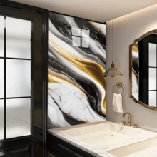 1 Roll Marble Texture Self-Adhesive Wallpaper, Removable And Reusable Vinyl Wall Sticker, Waterproof And Oil-Proof, For Renewing Wall Panels, Decorating Living Room, Bedroom, Tabletop