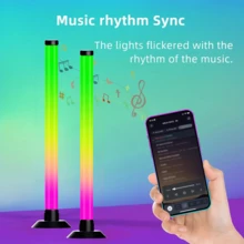 2組裝 RGBIC LED燈條，智慧變色電競燈，支援APP控制、音樂同步與定時功能，適用於電視背光、臥室及房間裝飾 - 多色光 - 查看 5