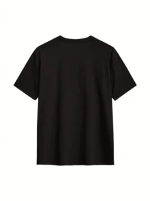 Funny Dad Tax Definition Dad Tax Making Sure It'S Not Poison Selected Pure Cotton Interesting Design Diy Short Sleeve For Men, Soft And Breathable, Suitable For All Seasons, Comfortable, Casual And Sports, Plus Size, L-5xl - 黑色 - 查看 2