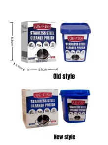 Stainless Steel Cleaning Paste, Grease Cleaning Paste, Kitchen Decontamination Pot Rust Stain Cooktop Cleaning Paste, Multi-Purpose Kitchen Cleaning Powder, Removes Stubborn Stains And Grease, Home Cleaning, Kitchen Cleaning, Party Cleaning