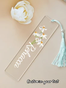 Personalized Name Acrylic Bookmark With 25 Styles Custom Handmade Floral Bookmarks For Book Lovers Unique Reading Accessories Teacher Student Gifts Back To School Stationery - Multicolor - View 15