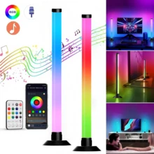 2組裝 RGBIC LED燈條，智慧變色電競燈，支援APP控制、音樂同步與定時功能，適用於電視背光、臥室及房間裝飾 - 多色光 - 查看 2