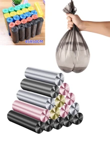 100pcs Disposable Trash Bags, Hotel Garbage Bags, Kitchen Plastic Bags, Multi-Purpose, Polyethylene, Disposable, Suitable For Living Room, Dining Room, Bedroom, Bathroom, Kitchen Storage, Office, Yard, Dorm, Trash Can, Food Waste Bags