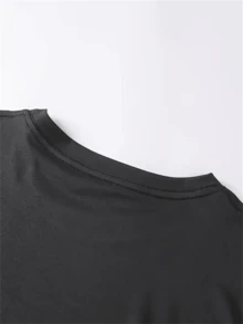 Men's Streetwear T-Shirt - Vintage Dance Graphic Tee With Swing Cha Cha Rubumba Salsa - Lightweight Breathable Fabric For Dance Events, Parties, Everyday Casual Outfits - Easy-Care Hand Washable Crewneck Top, Party Attire, Nontransparent Material - 黑色 - 查看 3
