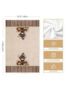 4 件/12 件万圣节牦牛图案厨房毛巾、万圣节牦牛图案浴室毛巾、万圣节户外派对毛巾、万圣节家居装饰、万圣节厨房装饰、现代风格、快干、超柔软超细纤维材质、矩形、15.75 英寸 * 23.62 英寸/40 * 60 厘米数码印花图案、适用于户外派对装饰、万圣节节日礼物 - 彩色 - 查看 3