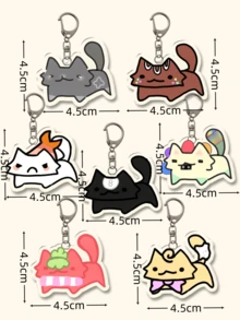 1pc Back To School Dandy'S World Video Game Teme Key Charm - The Ideal Cute Cartoon Image Bag Charm For Young And Adult Gamers Alike. Acrylic Keychain Ideal For Boyfriends, Girlfriends, Family Members, Teachers, Party Gifts, And Nursing Students..