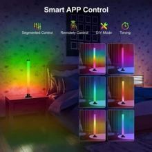 2組裝 RGBIC LED燈條，智慧變色電競燈，支援APP控制、音樂同步與定時功能，適用於電視背光、臥室及房間裝飾 - 多色光 - 查看 7