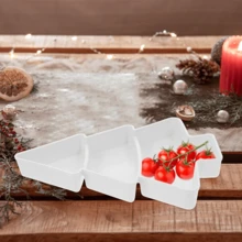 1 Stück Weihnachtsbaum-förmiger Teller Appetizer Tablett Unterteilung Tablett Snack Servierplatte Obst Süßigkeiten Nüsse Dessert Behälter Speiseplatte, geeignet für Feiertagsparty Dekoration Weihnachten Weihnachtsdekorationen Weihnachtspyjamas Weihnachtsgeschenke Weihnachtsdekoration