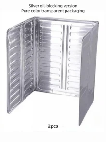 Aluminium Küchenspritzschutz, antihaftbeschichteter Pfannenspritzschutz, Metall-Küchenspritzschutz, Küchengas-Herdschutz, hitzebeständiger Ölschutz, unverzichtbares Kochzubehör, faltbar, ohne Lebensmittelkontakt, Öl- und Hitzeschutz, geeignet für Gasöfen, Kochschutz, Spritzschutz