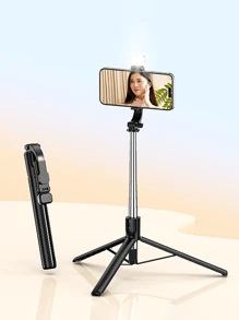Treppiede bastone per selfie retrattile da 170 cm con telecomando senza fili, compatibile con e smartphone Android, adatto per live streaming, vlog, raduni familiari, riprese di feste di Natale, per selfie tenuti in mano, attività all'aperto, interviste per vacanze estive, viaggi, attività all'aperto, supporto treppiede per live streaming