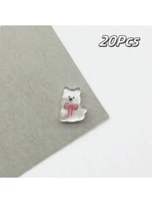 10/20pcs Cute Buttons With Pink Ears, Small Cat Cartoon Animal Buttons For Cardigans, Handmade Accessories, Decorative Buttons. - Multicolor - View 25