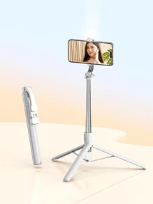 Treppiede bastone per selfie retrattile da 170 cm con telecomando senza fili, compatibile con e smartphone Android, adatto per live streaming, vlog, raduni familiari, riprese di feste di Natale, per selfie tenuti in mano, attività all'aperto, interviste per vacanze estive, viaggi, attività all'aperto, supporto treppiede per live streaming