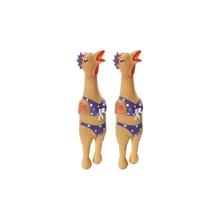 Outward Hound By Charming Pet Squawkers Earl Latex Squeaky Rubber Chicken Dog Toy, Funny Interactive Holiday Toy For Dogs, Large Size - 顏色D - 查看 1