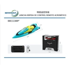 Barco a Control Remoto de Alta Velocidad con Doble Hélice, Resistente al Agua, Batería Recargable y Control de Largo Alcance | Diseño Aerodinámico para Uso en Alberca, Lago o Estanque | Ideal para Niños, Adolescentes y Entusiastas del Modelismo Náutico - verde menta - Ver 6