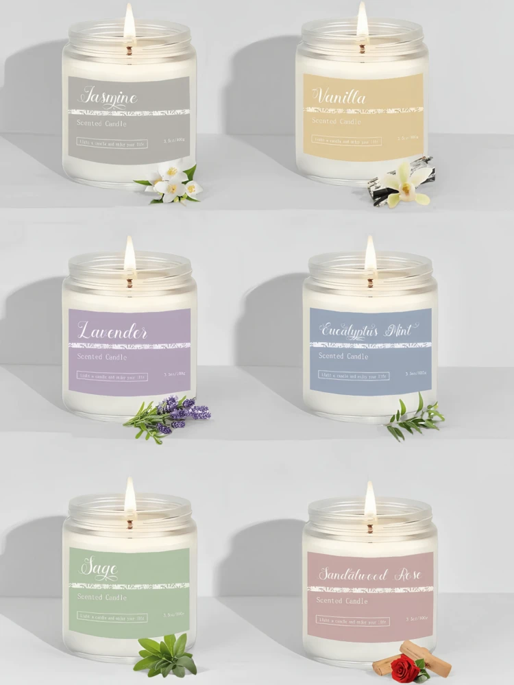 1 pieza Velas perfumadas (99g), Velas enlatadas, Regalos para el Día de la Madre, Decoración del hogar de primavera, Regalos de velas de cumpleaños para novias, Regalos de camping, Amantes de exteriores, Velas, Regalos, Decoración del hogar, Adecuado para dormitorio y baño, Fragancia de larga duración, Con fragancia de aceites esenciales, Regalo perfecto para familiares y amigos - Multicolor - Ver 1