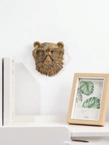 Animal Heads Wall Decor, Faux Deer Head Mount, Animal Sculptures Wall Decor, Resin Animal Head Wall Hanging Decoration For Living Room Bedroom Kitchen Gift,Deer