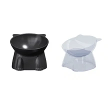 1/2 pièces Bol pour chat, Plateau incliné à 15 degrés anti-vomissement, Base stable, Difficile à renverser, Station d'alimentation ou d'abreuvement pour animaux de compagnie, Accessoires pour chat, Bol à nourriture pour chat, Set de bols pour chat, Convient aux chats et chiens d'intérieur, Peut être nettoyé au lave-vaisselle
