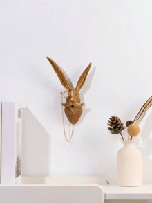 Animal Heads Wall Decor, Faux Deer Head Mount, Animal Sculptures Wall Decor, Resin Animal Head Wall Hanging Decoration For Living Room Bedroom Kitchen Gift,Deer