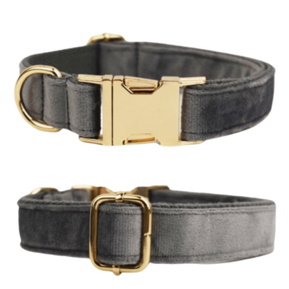 Soft And Comfortable Velvet Zinc Alloy Pet Collar, Suitable For Small, Medium And Large Dogs, Pet Collar Dog Collar, Zinc Alloy Design Is Durable, Easy To Buckle And Unfasten, High-End Dog Collar, Wedding, Valentine's Day(Due To Different Fabrics, The Batch And Color May Be Slightly Different, Sent Randomly)