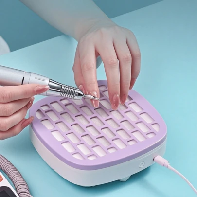 Acrylic Nail Dust Collector, Nail Salon Dedicated Dust Extractor, Nail Fan, Nail Cleaning Device - High-Power Low-Noise Nail Dust Vacuum