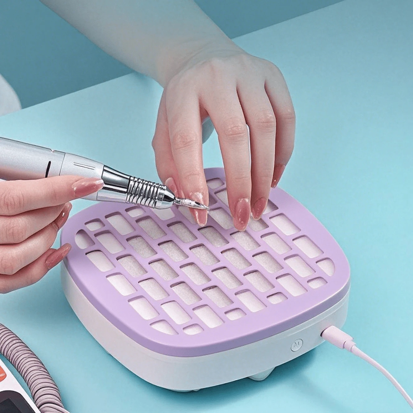 Acryl Nagel Staubsauger, Nagelsalon dedizierter Staubabsauger, Nagellüfter, Nagel Reinigungsgerät - Hochleistungs-Niedriggeräusch Nagel Staub Vakuum