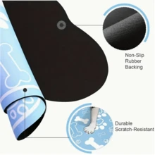 1 件，宠物喂食垫，防水地板狗粮垫，带宠物爪纹的狗入口垫，狗水碗垫，宠物喂食吸水垫，用于食物和水的狗餐垫，适合肮脏和凌乱饮水器的宠物餐垫，狗配件宠物用品 - 米色 - 查看 4