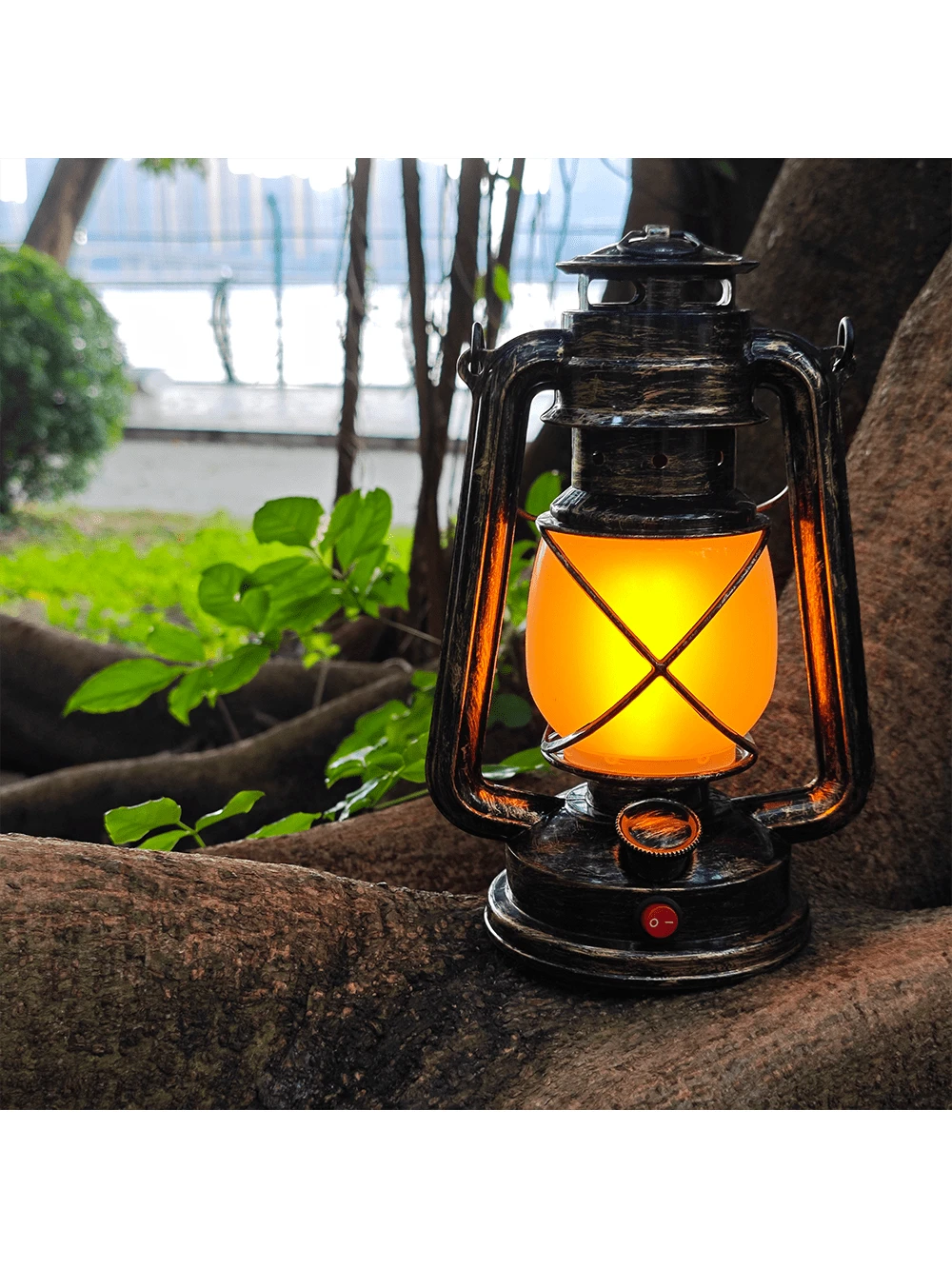Classic Vintage Decorative Lantern, USB Rechargeable, 3 Lighting