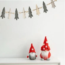 1pc 2D Flat Christmas Tree And Wooden Bead Perfectly Combined Wreath, Holiday Fireplace Decoration, Perfect For Christmas Decorations, Christmas Gifts, Birthday Gifts, Party Decorations, Birthday Decorations, Wall Decor, Room Decor, Home Decor, Bedroom Accessories, Home Accessories And Holiday Essential Christmas Decorations Home Christmas Gifts Christmas Decor - Multicolor - View 6