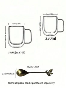 1/2 buc căni de sticlă izolate cu perete dublu - căni termice transparente de 8,45-11,83 oz pentru călătorii/camping/vară, cafea cu gheață/bere și toate băuturile - Multicolor - Vizualizare 12